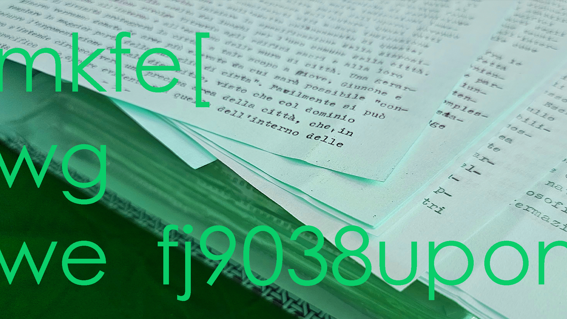  Design of New Words by Filippo Lo Presti. Ionone 1989