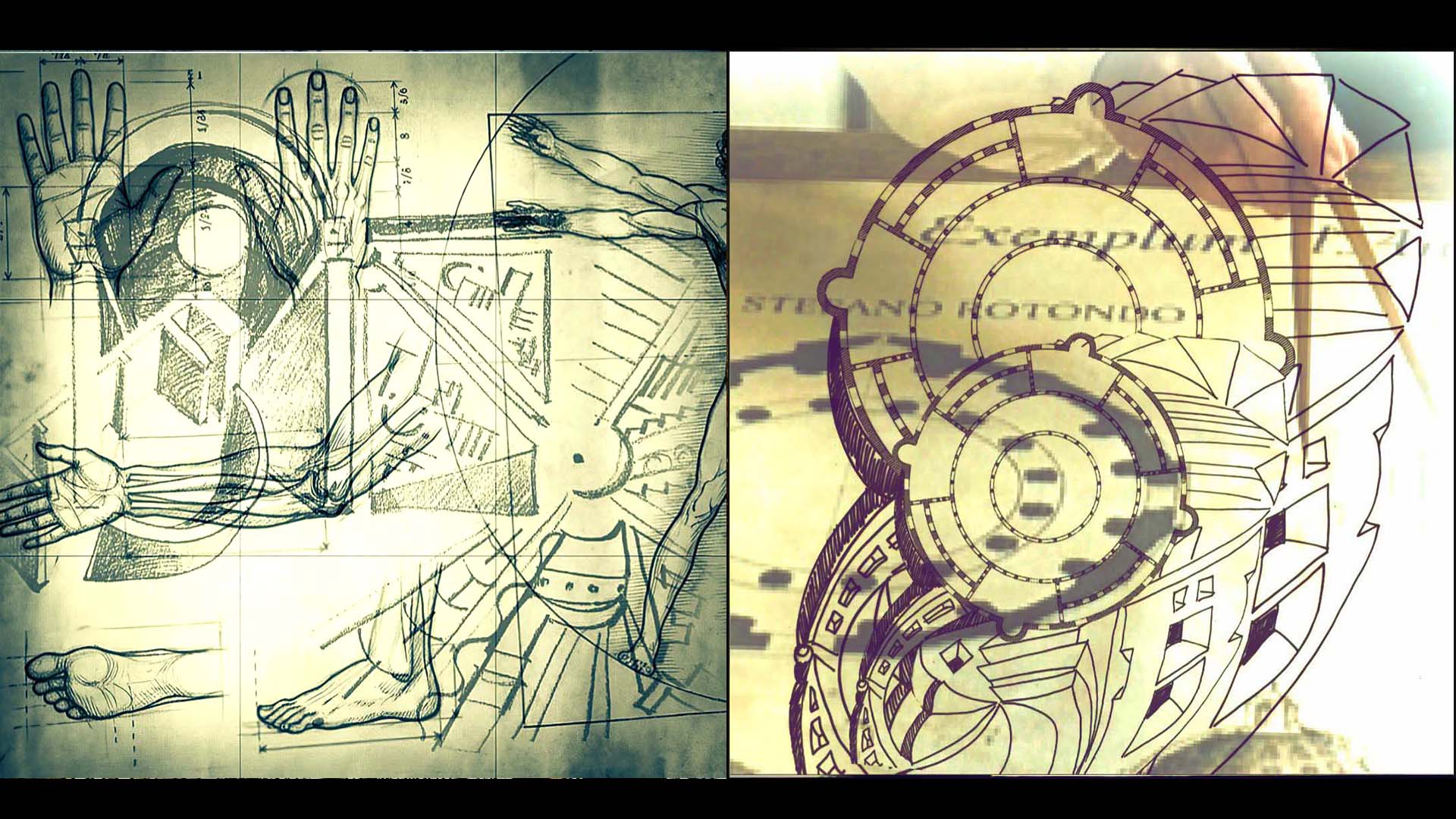 Design of New Words. The Ideal Vitruvian Schemes by Filippo Lo Presti 1989 