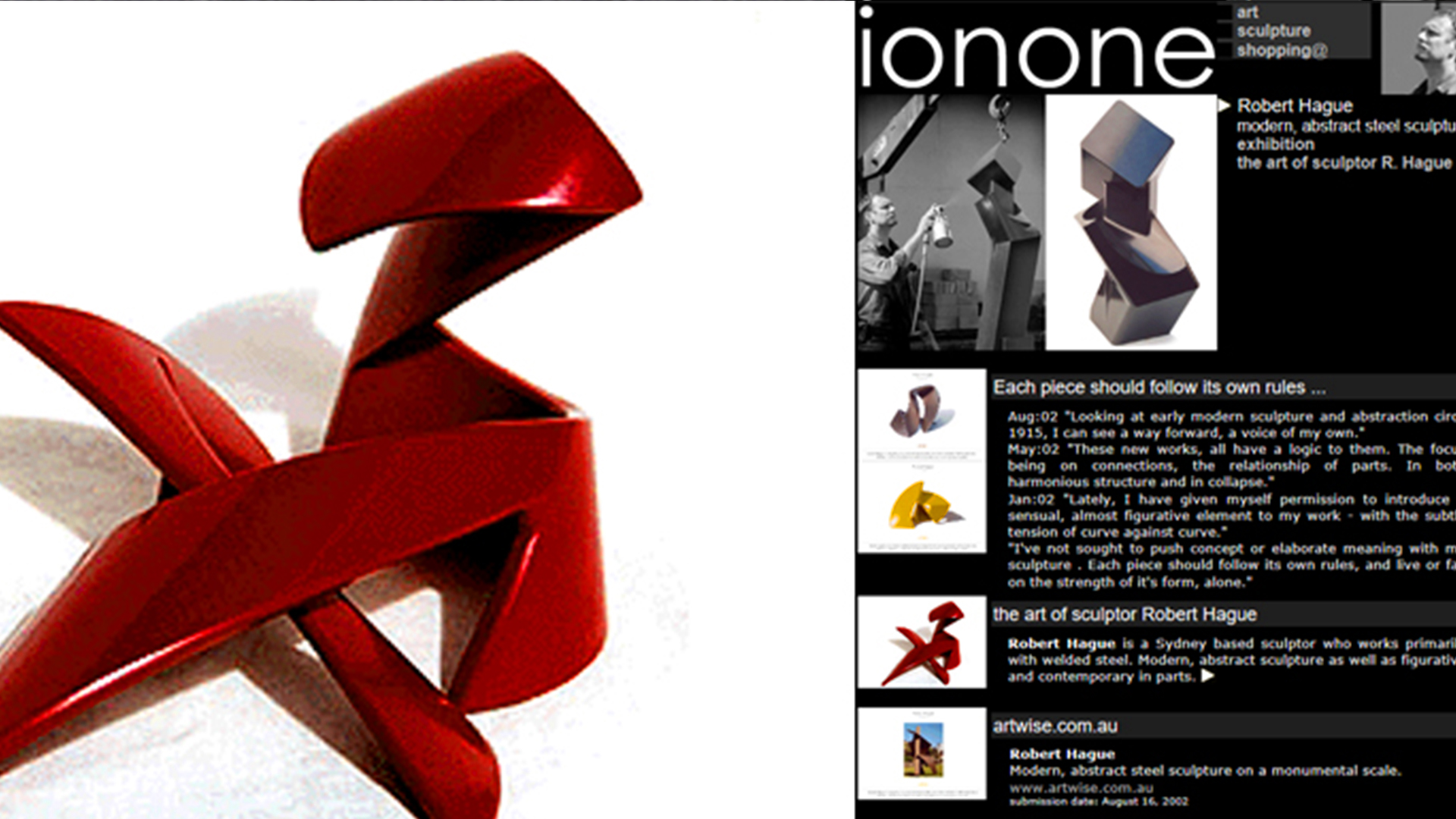Ionone World - Sculpture - Robert Hague